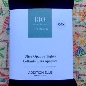 AdditionElle XL Opaque Black Tights NWT
